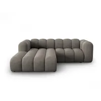 Micadoni Ecksofa Lupine, modular 3-Sitzer grau