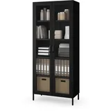 Jan Nowak Vitrine Angelo 80 x 185 x 45 cm Schwarz