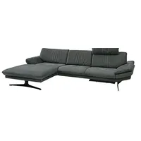 MONDO Ecksofa ARANCA II-L Lederbezug aqua - Ohne Kopfstützen - mit Sitztiefenverstellung - B/T. 175 x 301 cm