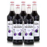 Monin Sirup Veilchen 1L - Cocktails Milchshakes Kaffeesirup (5er Pack)