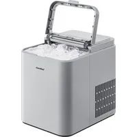 Comfee Comfee' RCI12GY1EU(E) Eiswürfelbereiter, 8 eiswürfel in 6 min., 12 kg/24 std., 1,3 L wassertank, selbstreinigungsfunktion, kompakter bullet-eiswürfelbereiter, inklusive eisschaufel und korb für zuhause - grau