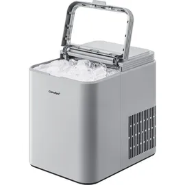 Comfee Comfee' RCI12GY1EU(E) Eiswürfelbereiter, 8 eiswürfel in 6 min., 12 kg/24 std., 1,3 L wassertank, selbstreinigungsfunktion, kompakter bullet-eiswürfelbereiter, inklusive eisschaufel und korb für zuhause - grau