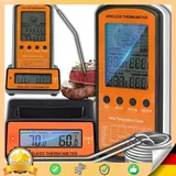 Funk Grillthermometer 2 Sonden Braten Thermometer | Fleischthermometer BBQ Retoo