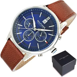 Tommy Hilfiger Kyle Blau Leder 42 mm 1791629