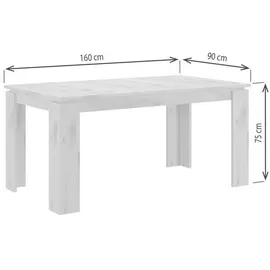 xonox.home Titan 160-200 x 76 x 90 cm Nox Oak