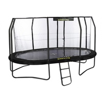 trampolin mit Netz und Leiter JumpPod Oval457 x 305 cm schwarz (2016)
