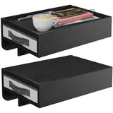Relaxdays Nachttisch klemmbar 2er Set 37 x 14 x 26,5 cm