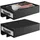 Relaxdays Nachtschrank 2er Set 37 x 26,5 x 14 cm Schwarz/Grau