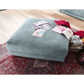 Home Affaire Hocker Enisa Cord 100 x 43 x 100 cm Blau