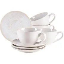 Mäser Tassen-Set, Steinzeug Frozen Weiß, 270 ml