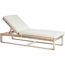 Beliani Sonnenliege 34 x 0 x 0 cm Weiß/Bronze
