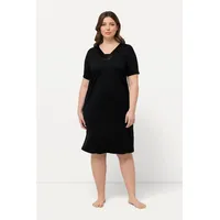 Ulla Popken Nachthemd in schwarz | 50-52