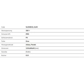 Spectrum Feuchtraumleuchte 2 G13 120 cm weiß