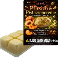 WonderWax Duftwachs Wax Melts für Duftlampe, 6 Würfel Duftmelt Wachsmelt Sojawachs Duftwachs Würfel für Raumdüfte, Wachs Duftöl Winter Indoor Schmelzen für Aromalampe Pfirsich & Pistaziencreme