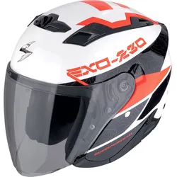 Scorpion EXO-230 Band, Jethelm - Weiß/Schwarz/Rot - XL