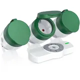 Bearware Funksteckdosen-Set 25 m Weiß 3 St.