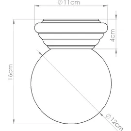 Sollux Lighting Zori 1x8 W orange Glas/Keramik
