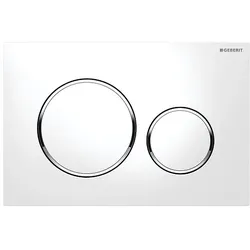 Betätigungsplatte SIGMA20 weiß/ glanz-chrom, 2-Mengen-Spülung - 115882KJ1