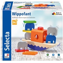 Selecta 62012 - Wippofant, Stapelspiel, Holz, 15,5 cm