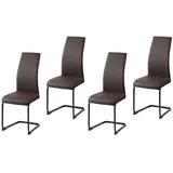 Hti-Living Schwingstuhl SallyP PU Braun