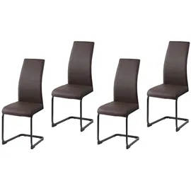 Hti-Living Schwingstuhl SallyP PU Braun