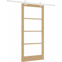 Maison Exclusive - Schiebetür Natur 93 X 202 Cm Massivholz Kiefer