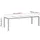 vidaXL Gartentisch 250x100x75 cm Hartglas und Poly Rattan Grau