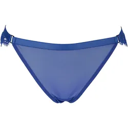 String AFTER EDEN "Milou", Damen, Gr. M, blau (dazzling blau), Obermaterial: 90% Polyamid, 10% Elasthan. Zwickel: 100% Baumwolle, unifarben, leicht transparent, körpernah, Unterhosen, mit seitlichen Spitzen-Details