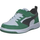 Puma Rebound V6 Lo AC+ Sneaker mit Klettverschluss Kinder 05 white/black/archive green 35