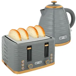 HOMCOM Kocher-Toaster-Set Kunststoff, Stahl