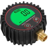 Eosnow 1/4 Zoll, Digitales Manometer, 4 Einheiten, Umschaltbar, Helle Sicht, Präzise für Autos, Lkws, Motorräder, Trails, Suvs, Wohnmobile