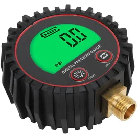 Eosnow 1/4 Zoll, Digitales Manometer, 4 Einheiten, Umschaltbar, Helle Sicht, Präzise für Autos, Lkws, Motorräder, Trails, Suvs, Wohnmobile