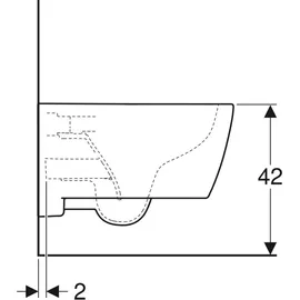 Geberit iCon Wand-WC Tiefspüler, geschlossene Form, Rimfree weiß/KeraTect 501661008