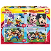 Educa - Mickeys Freunde, 4in1 Puzzleset, 20/40/60/80 Teile Puzzle für Kinder ab 5 Jahren, Disney (18627)