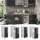 Vicco Apothekerschrank R-Line Anthrazit Hochglanz/Weiß 30 cm AP Marmor