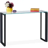 Relaxdays Konsolentisch 110 x 35 x 75 cm schwarz