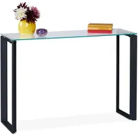 Relaxdays Konsolentisch 110 x 35 x 75 cm schwarz