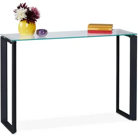 Relaxdays Konsolentisch 110 x 35 x 75 cm schwarz