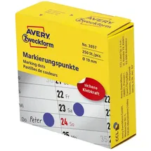 Avery Zweckform Klebepunkte 3857 blau Ø 19,0 mm, 250 St.
