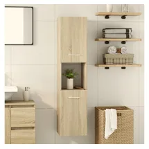 vidaXL Badezimmerschrank 30 x 130 cm Silber/Mehrfarbig