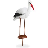 Relaxdays Gartenfigur Storch