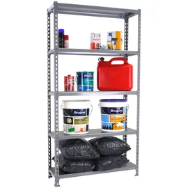 simonclick Lagerregal Stahl 2000x1200x300 mm grau 5 Ebenen