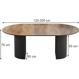 Vicco Calero 120 x 76 x 60 cm Eiche rustikal/schwarz