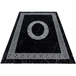 Stilvoller Designer Kurzflor Marmor Teppich, pflegeleicht Wohnzimmerteppich