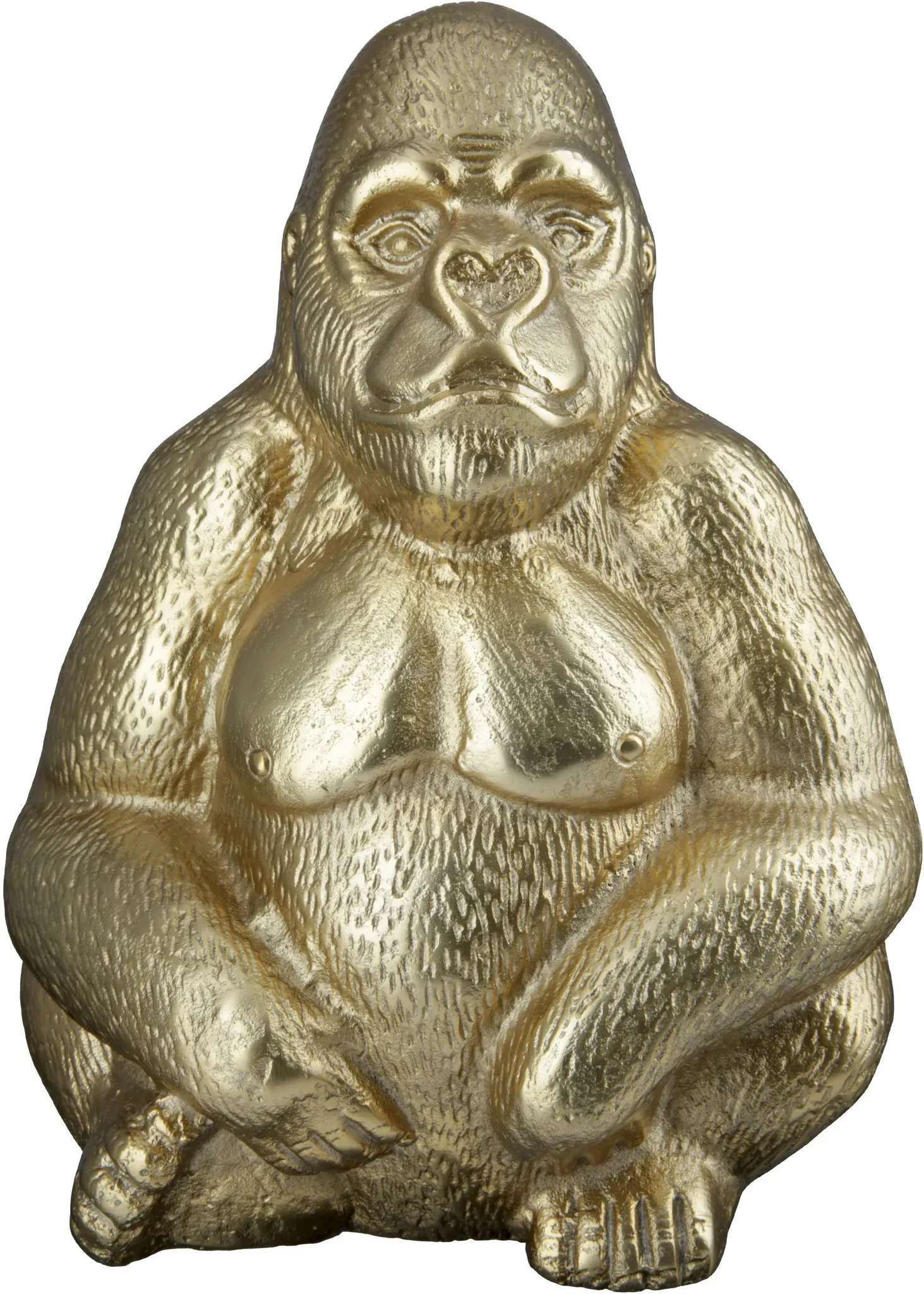 GILDE Tierfigur »Skulptur Gorilla« GILDE goldfarben