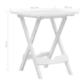 vidaXL Gartentisch 45,5 x 38,5 x 50 cm weiß klappbar