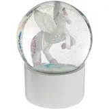 ATMOSPHERA CREATEUR D'INTERIEUR Schneekugel Einhorn 16 cm Grau