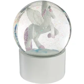 ATMOSPHERA CREATEUR D'INTERIEUR Schneekugel Einhorn 16 cm Grau