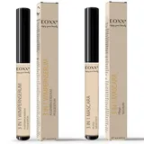 EOXX Wimpernserum & EOXX Mascara Set – Natürliche Wimpernpflege für Volumen & Ausdruck Vegan, dermatologisch getestet, Sehr gut (Kosmetikanalyse) 4 ml Wimpern Serum + 8 ml Mascara