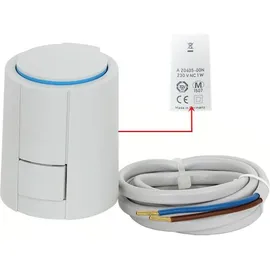 Möhlenhoff Stellantrieb Alpha-5 Fussbodenheizung 230V Typ VA80 passend auf Heimeier/Kermi/Roth/Herb/Thermoval u.a, Grau